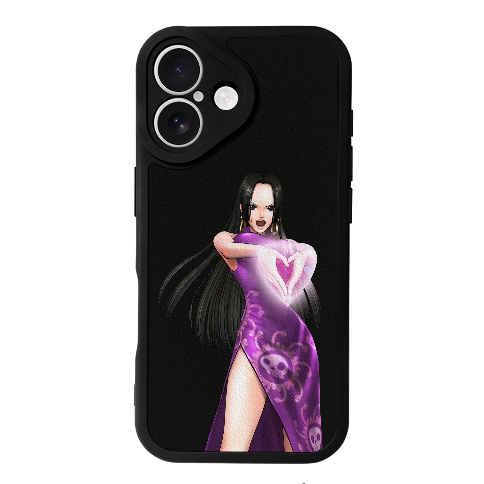 （画像用） ワンピース ボア・ハンコック ONE PIECE Boa·Hancock 【iPhone 16シリーズ対応】シリコンスマホケース（レザー調） 材質：シリコン